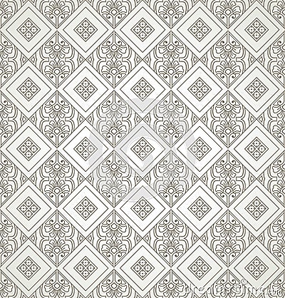 Seamless antique look wallpaper Vector Illustration