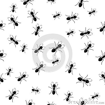 Seamless Ants Vector Illustration