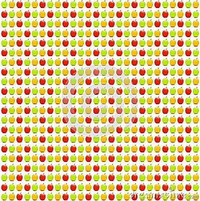 Seamless apples pattern Stock Photo