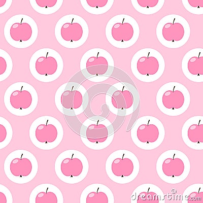 Seamless apples pattern Vector Illustration