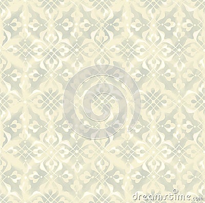 Seamless arabesque minimal abstract organic shapes pattern. Floral geometric brocade texture. Fabric background. Abstract trendy Vector Illustration