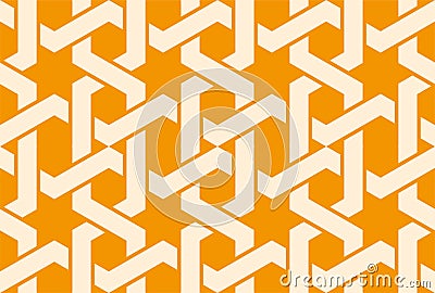 Seamless arabic ornament with entangled pattern Vector Illustration