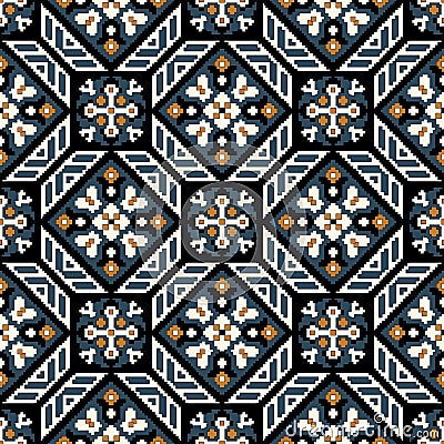 Seamless Arabic tile pattern design Vector Illustration