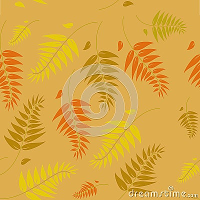 Seamless Autumn Background Vector Illustration