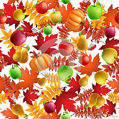 Seamless autumn background Stock Photo