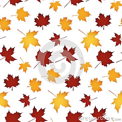 Seamless autumn leaf Vector Illustration