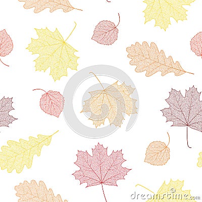 Seamless autumn pattern. Vector Illustration