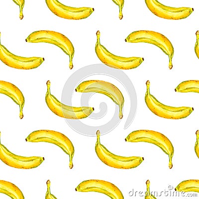 Seamless background with bananas Stock Photo