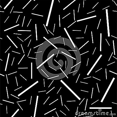 Seamless background. Black white background, random abstract Line, strip, stripes pattern. EPS 10 Vector Illustration