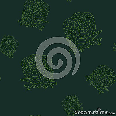 Seamless background with Celtic art and ethnic ornaments Vector Illustration