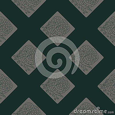 Seamless background with Celtic art and ethnic ornaments Vector Illustration