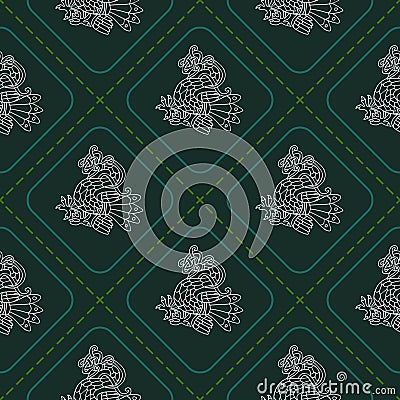 Seamless background with Celtic art and ethnic ornaments Vector Illustration