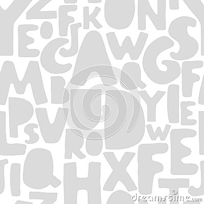 Seamless background with colorful letters Vector Illustration