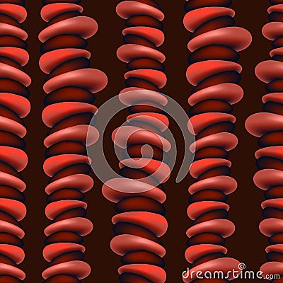 Seamless background, colorful red smooth stones Vector Illustration