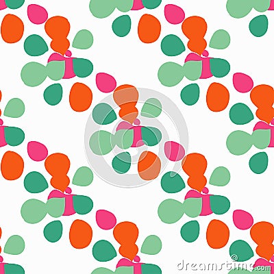 Seamless background with decorative colorful petals. Vector illustration. Stock Photo