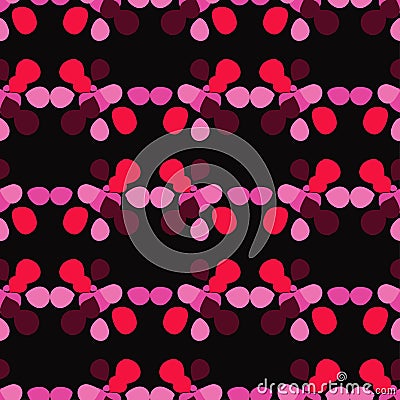 Seamless background with decorative colorful petals. Vector illustration. Stock Photo