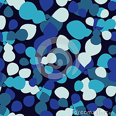 Seamless background with decorative colorful petals. Vector illustration. Stock Photo