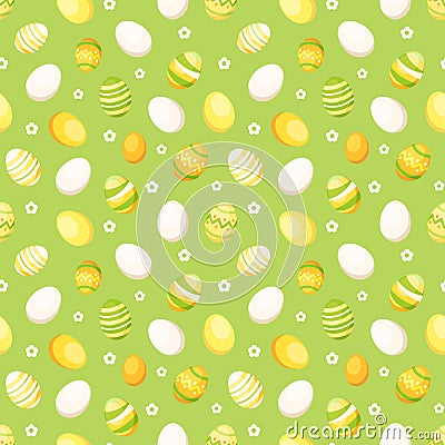 Seamless background with Easter eggs. Vector illus Vector Illustration