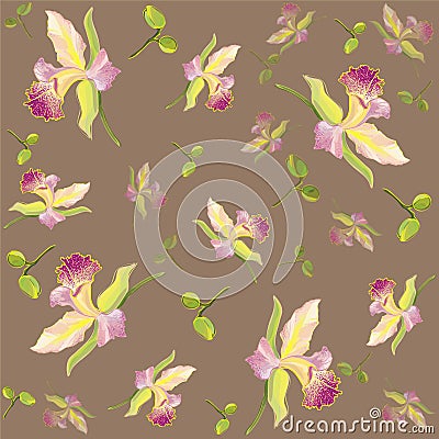 Seamless background from a flowers ornament, fashionable modern wallpaper or textile Vector Illustration