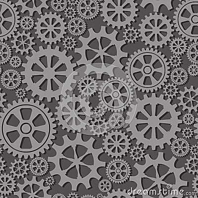 Seamless background with gears the wheels. Vector illustration. Vector Illustration