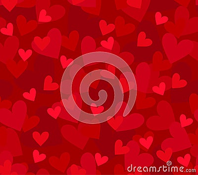 Seamless background with hearts Stock Photo