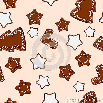 Baking sheet with cookies Vector Illustration