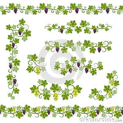 Seamless Background Pattern Vine Vector Illustration