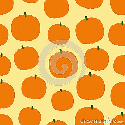 Seamless background with pumpkins Vector Illustration