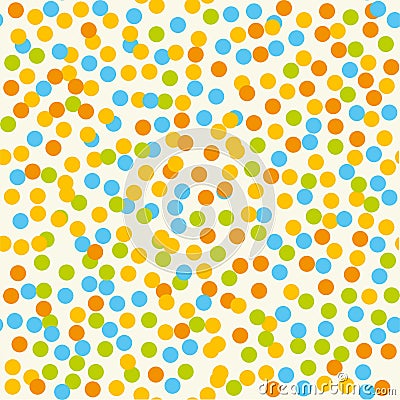 Seamless background with random dots. Pastel colors. Vector Illustration