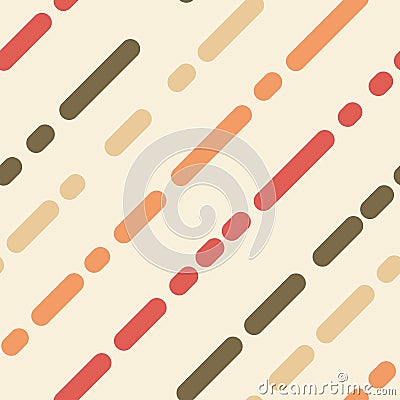 Seamless background with simple retro ornament. Colored lines on a light background. Design of clothes, packaging, wrappers and Vector Illustration