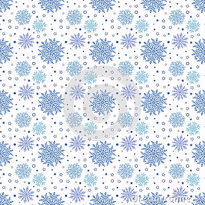 Seamless Background With Snowflakes Stock Photo