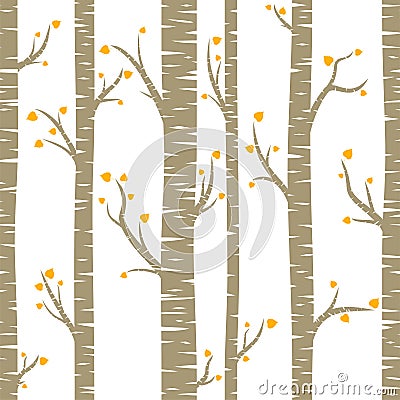 Seamless background with tree. Vector Illustration