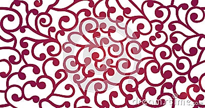 Seamless background of vector curles Vector Illustration