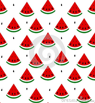 Seamless background of watermelon Vector Illustration