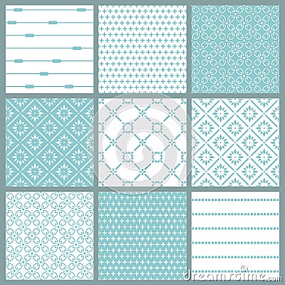 Seamless backgrounds Collection - Vintage Tile Vector Illustration