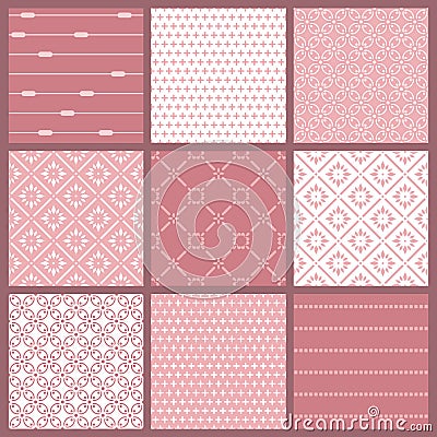 Seamless backgrounds Collection - Vintage Tile Vector Illustration