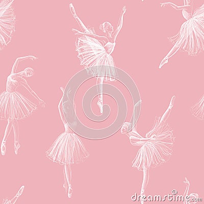 Seamless ballerina Stock Photo