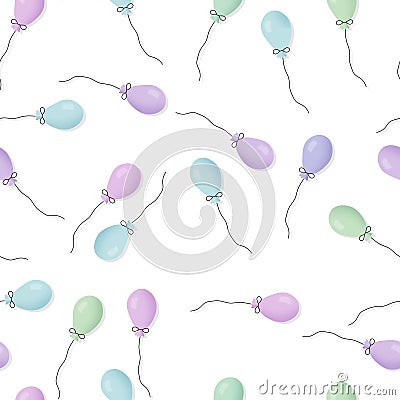 Seamless balloon pattern. Party background Stock Photo