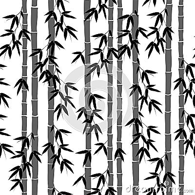 Seamless bamboo wallpaper pattern Vector Illustration