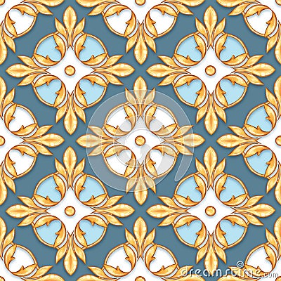 Seamless baroque pattern 30 Stock Photo