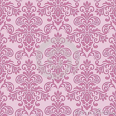 Seamless baroque style damask background Stock Photo