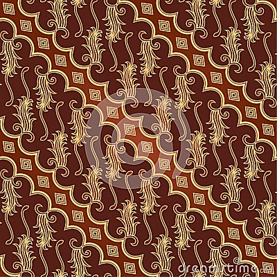 Seamless Batik Parang Barong Pattern Vector Illustration