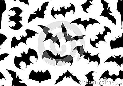 Seamless bats background Vector Illustration