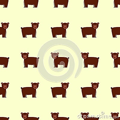 Seamless bear pattern Vector Illustration