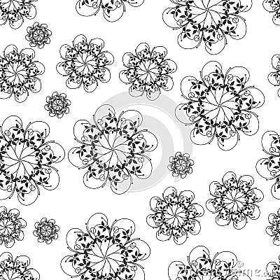Seamless beautiful floral background Vector Illustration