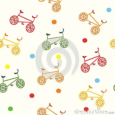 Seamless Bicycle Cartoon Pattern Stock Photos - Image: 13775623