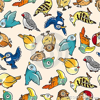 Seamless bird pattern Vector Illustration