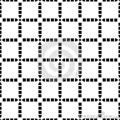 Seamless Black Geometrical Boxes Pattern Repeated Design Stock Photo