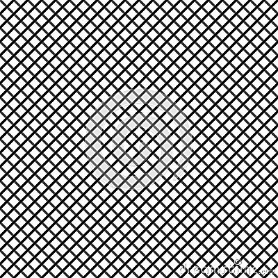 Seamless black grille.Rhombus grille isolated on white background Vector Illustration