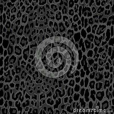 Seamless black leopard print. Vector Illustration